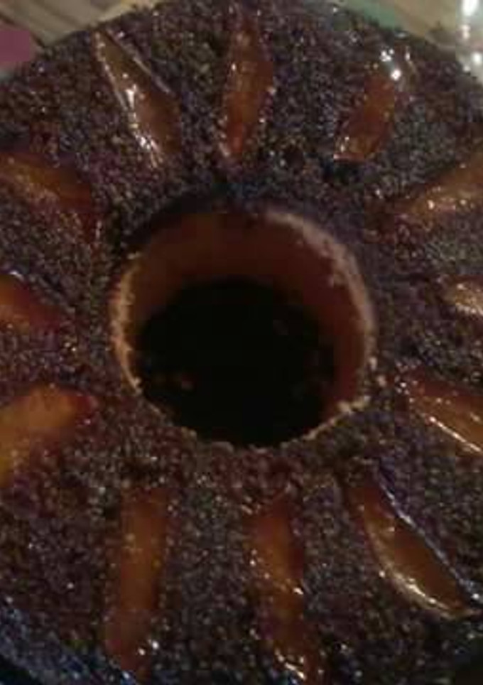 Una foto de Torta invertida de manzana