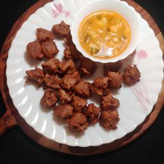 Singhare atta pakodi A picture of Singhare atta pakodi.