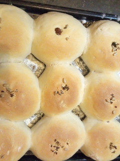 A picture of Rolls with seeds.