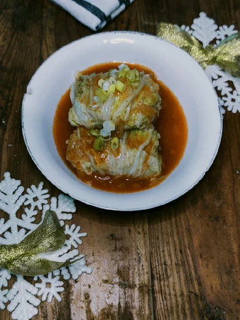 Langkah Gampang Menyiapkan Resep Sawi gulung isi ayam yang Sempurna Anti Ribet, Bisa Manjain Lidah