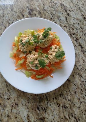 A picture of Tuna Stuffed Eggs.