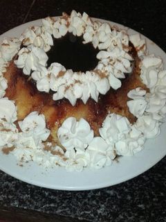 Una foto de Pudin de pan con aroma de manzana
