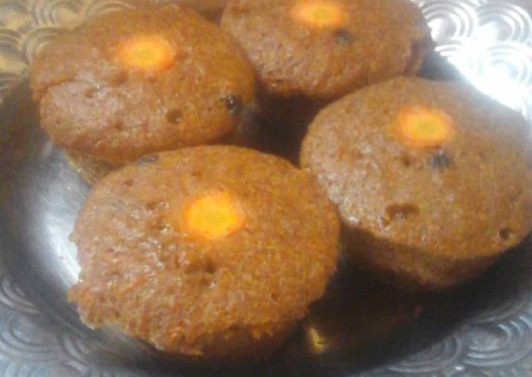 Carrot Cup Cake Palm Sugar(no oven)