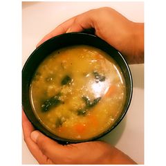 A picture of Foxtail millet veg soup.