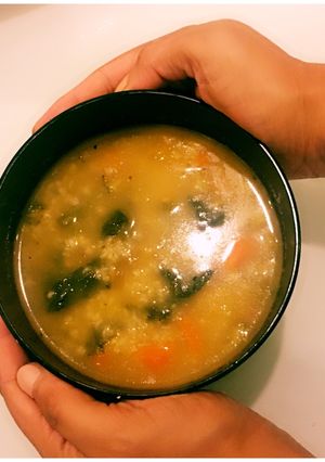 A picture of Foxtail millet veg soup.