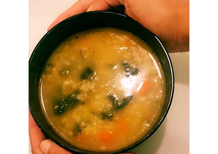 Foxtail millet veg soup