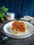 Spaghetti Crispy Chicken Bolognese
