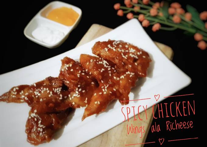 Spicy Chicken Wings ala Recheese+saos keju