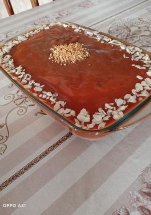 صورة لوصفة كيكة تركية بالكراميل 🤯🥰