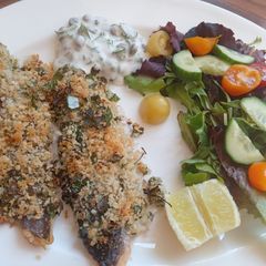A picture of Lemon Crumb Sea Bass.