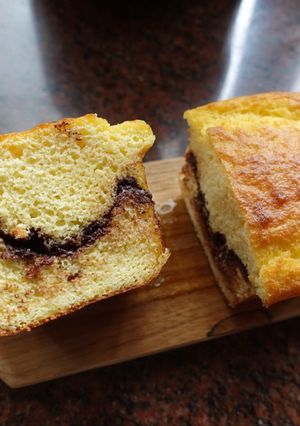 Foto resep Keto Pound Cake with Cheese and Chocolate Filling ❤️