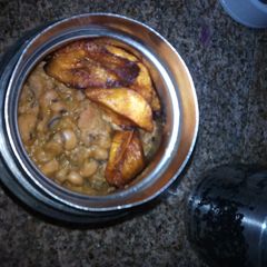 A picture of Beans and plantain.