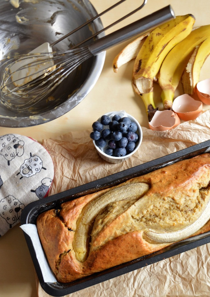 Una foto de Banana bread. Apto para personas con diabetes