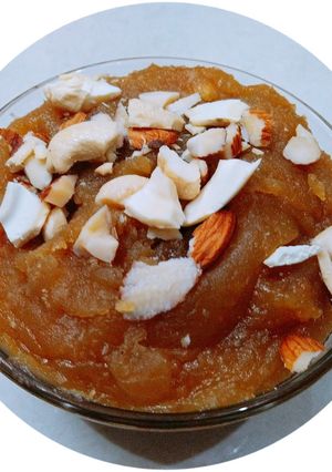 A picture of Whole wheat flour halwa.