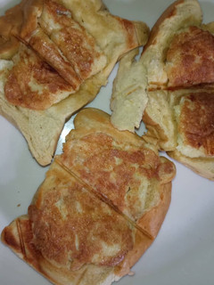 A picture of Toasted bread and egg.