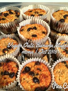 Foto resep Vegan Oats Banana Muffin