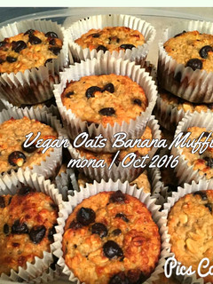 Foto resep Vegan Oats Banana Muffin