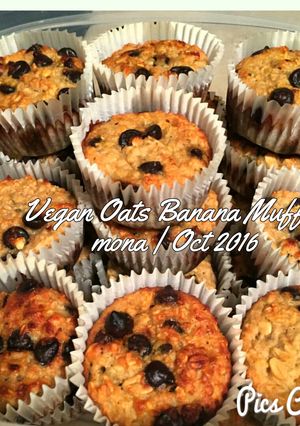 Foto resep Vegan Oats Banana Muffin