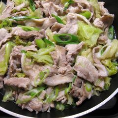 Steam-Fried Pork Belly & Cabbage A picture of Steam-Fried Pork Belly & Cabbage.