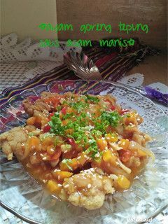 Foto resep *ayam goreng tepung, saus asam manis pedas*