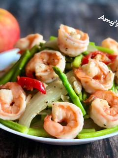 蘆筍炒蝦仁 / 家常菜 的食譜成品照片