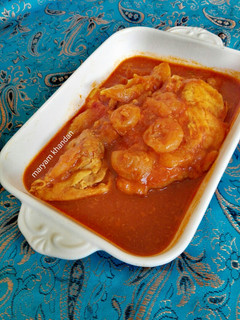 عکسی از دستور خورشت مرغ و آلو