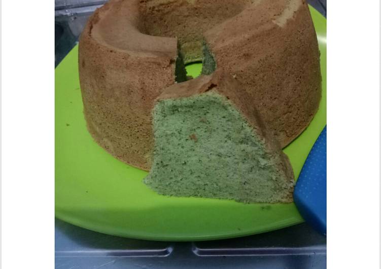 Resep Green Tea Pandan Chiffon Cake yang praktis