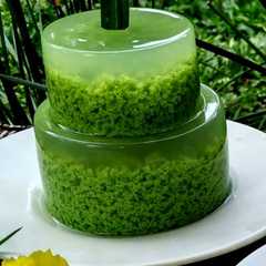 A picture of Puding lumut hijau pandan.
