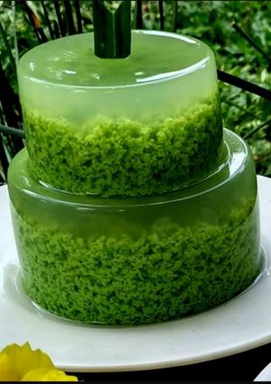 Foto resep Puding lumut hijau pandan