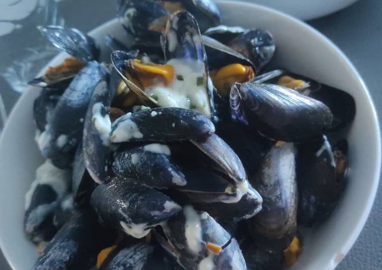 Créer des étapes Moules marinière au Boursin Délicieux garanti