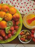 Macedonia light di frutta fresca e frutta secca con miele bio