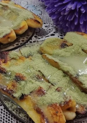 Foto resep Pisang Kepok Bakar Matcha Latte