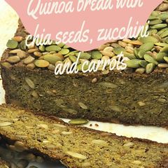A picture of Quinoa bread with chia seeds, zucchini and carrots.