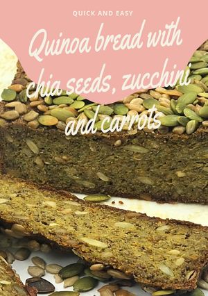 A picture of Quinoa bread with chia seeds, zucchini and carrots.