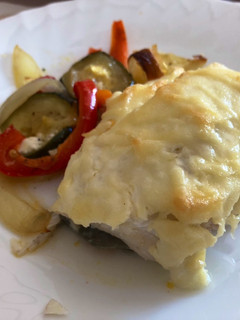 Una foto de Bacalao al horno súper ali-oli