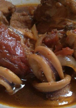 Foto resep ayam cumi kuah kecap wijen
