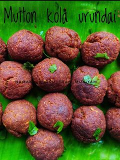 செட்டிநாடு மட்டன் கோலா உருண்டை செய்வது எப்படி? (Mutton kola urundai recipe in tamil) செய்முறை முக்கிய புகைப்படம்