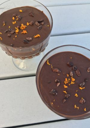 A picture of Black bean chocolate-orange mousse.