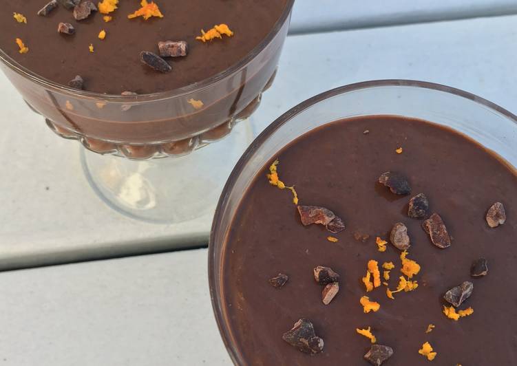 Black bean chocolate-orange mousse