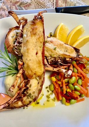 A picture of Broiled 🦞 rosemary Butter.