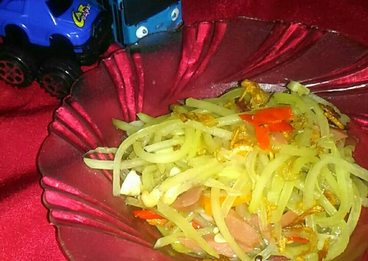 Cara Menyiapkan Tumis Labu Siam Ex.jipang💚 yang Enak Banget
