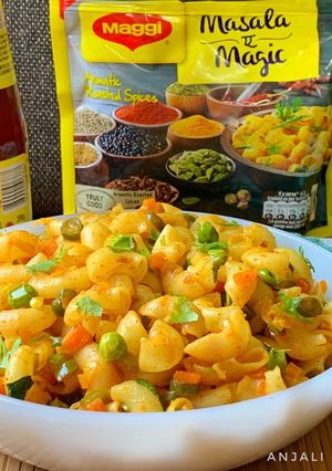 A picture of Vegetable Masala Macaroni !!.