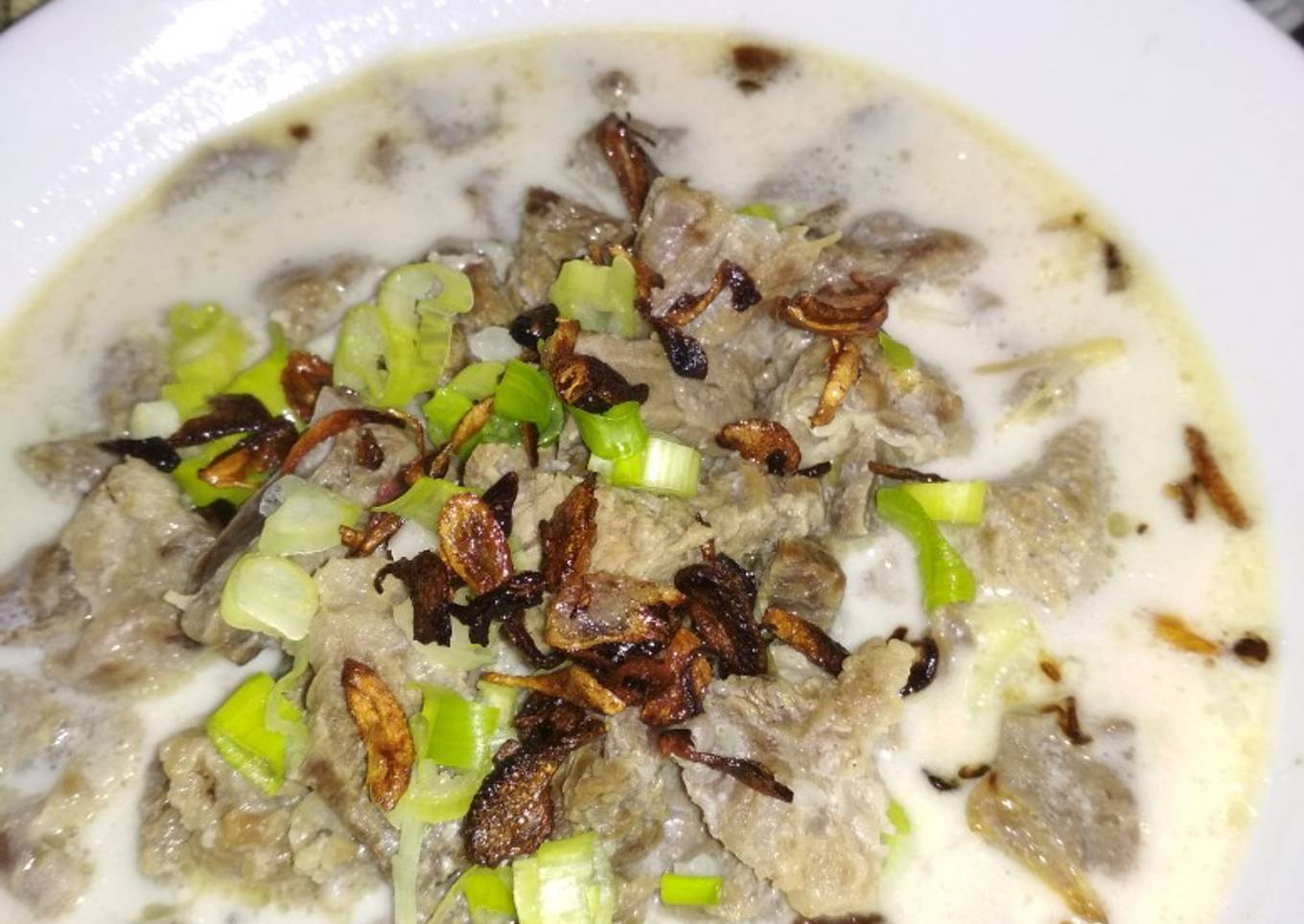 Soto Betawi daging tumis