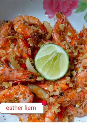 Foto resep Butter garlic prawn (udang mentega bawang putih)