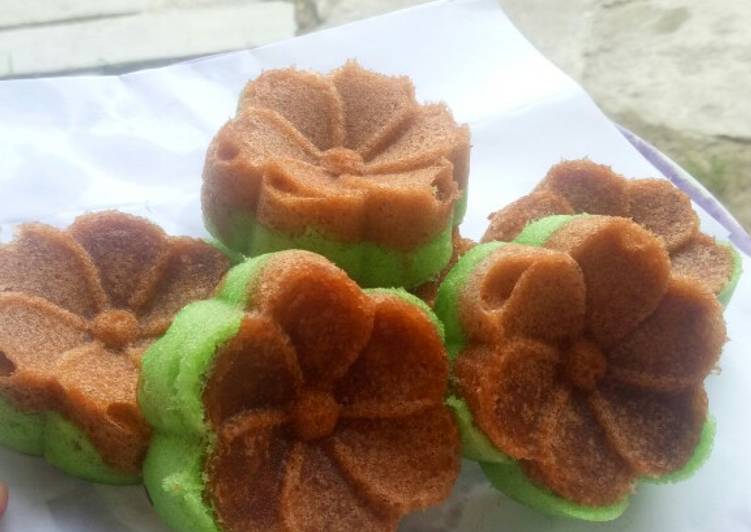 Bolu Coklat Pandan Mini Kukus