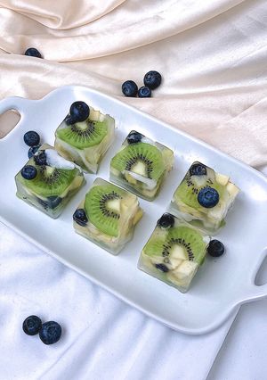 Hình của món Thạch hoa quả healthy.