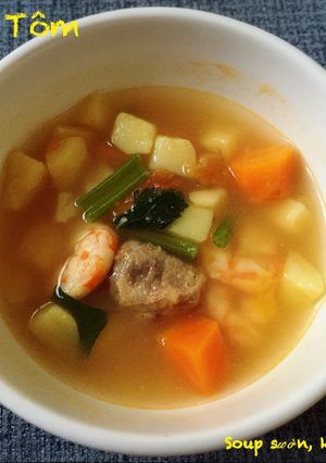 Hình của món Soup khoai tây, cà rốt.