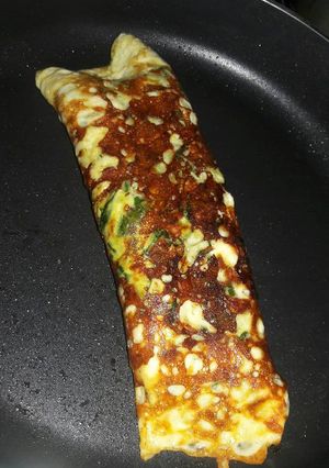 Una foto de Omelette de espinaca