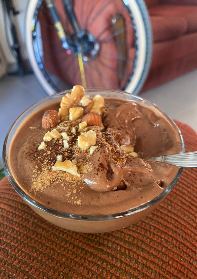 Una foto de Helado chocolate vegano🍫🌱