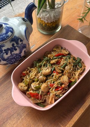 Foto resep Tumis Toge,Kacang Panjang dan Jamur Kancing Saus Tiram 🦪 (Stir Fry)